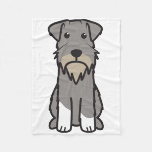 Cobertor De Velo Desenhos animados do cão do Schnauzer diminuto