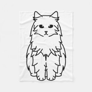 Cobertor De Velo Desenhos animados Siberian do gato
