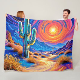 Cobertor De Velo Desert Sunset Glow