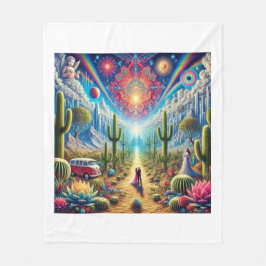 Cobertor De Velo Deserto Dreamscape: Oásis de Maravilhas Infinitas
