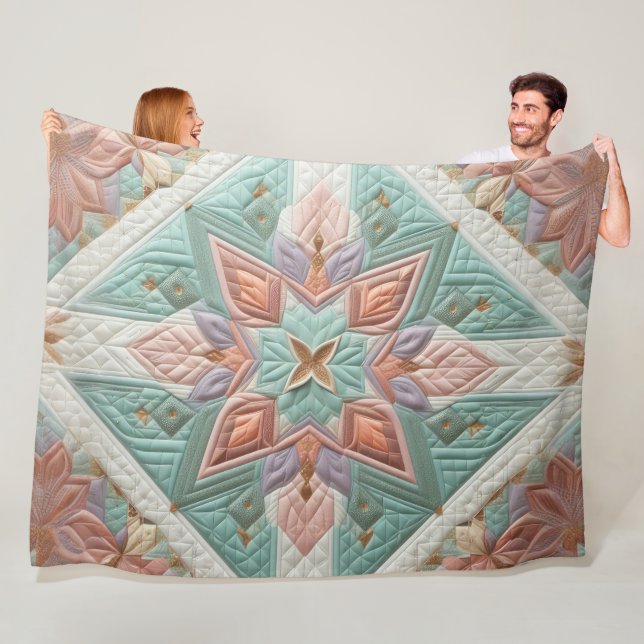 Cobertor De Velo Design abstrato enfileirado (In Situ)