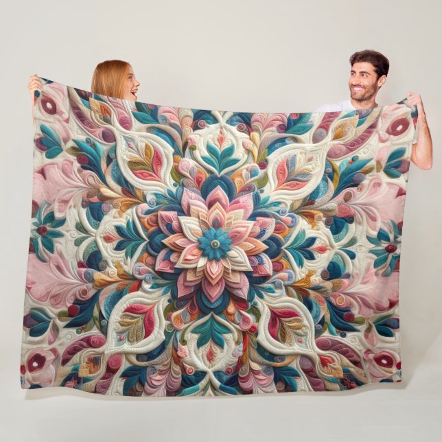 Cobertor De Velo Design abstrato enfileirado (In Situ)