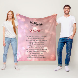 Cobertor De Velo design Birthstone Garnet 