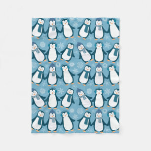 Cobertor De Velo Design bonito dos pinguins do inverno