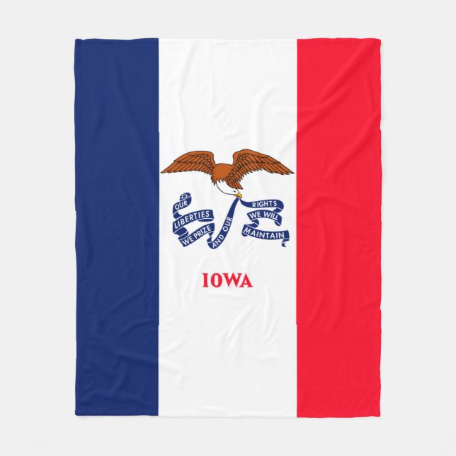Cobertor De Velo Design da bandeira do estado de Iowa (Frente)