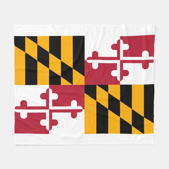 Cobertor De Velo Design da bandeira do estado de Maryland (Frente (Horizontal))