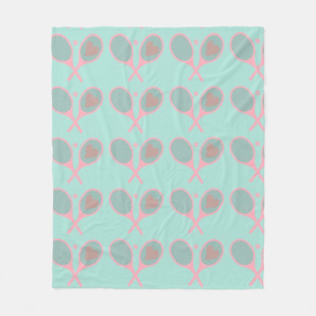 Cobertor De Velo Design da Bola do Jogador do Tênis do Pastel (Frente)