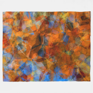 Cobertor De Velo Design de abstrato moderno cor de laranja enferruj