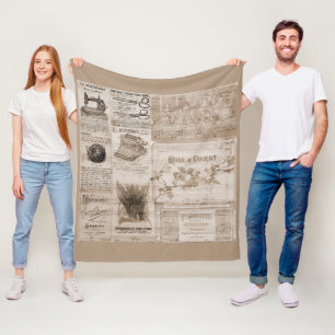 Cobertor De Velo Design de Anúncios Vintage - Folheto, 50"x60"