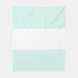 Cobertor De Velo Design de Barra Branco e Pastel Verde Ciano Suave