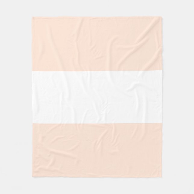 Cobertor De Velo Design de Barra em Pastel Pêssego Suave e Branco (Frente)