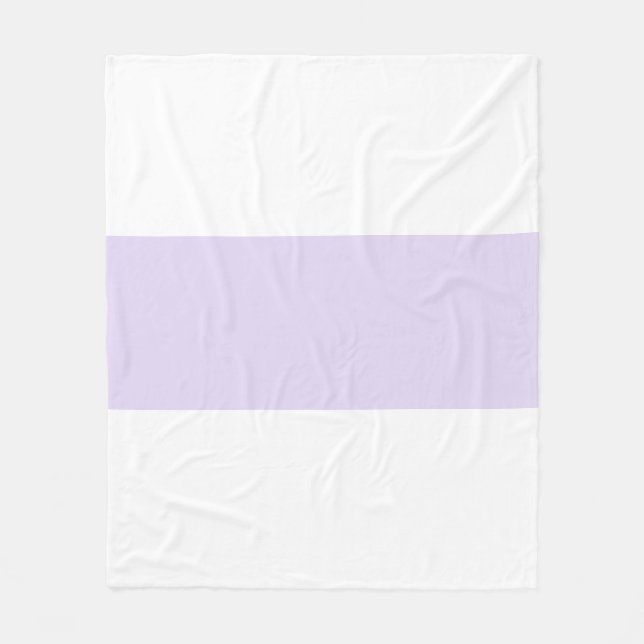 Cobertor De Velo Design de Barra Lilás Roxo e Branco Suave (Frente)