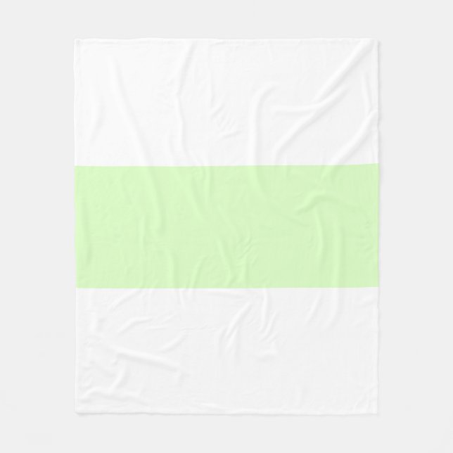 Cobertor De Velo Design de Barra Pastel Branco e Verde Lima (Frente)
