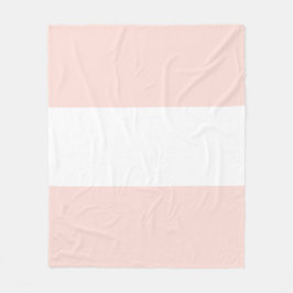 Cobertor De Velo Design de Barra Rosa Pastel e Branco Suave
