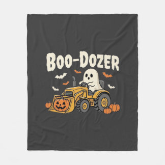 Cobertor De Velo Design de Bulldozer Fantasma de Halloween Boo-Doze
