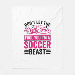 Cobertor De Velo Design de Camisa Vintage Pretty Face Soccer Beast_