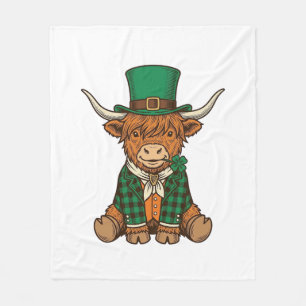 Cobertor De Velo Design de Camisa Vintage Trevo Irlandês Vaca das T