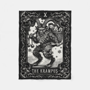 Cobertor De Velo Design de Carta de Tarot Krampus Temporada de Nata