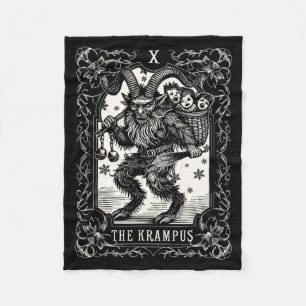 Cobertor De Velo Design de Carta de Tarot Krampus Temporada de Nata