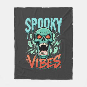Cobertor De Velo Design de Caveira de Fantasma de Halloween Vibes A