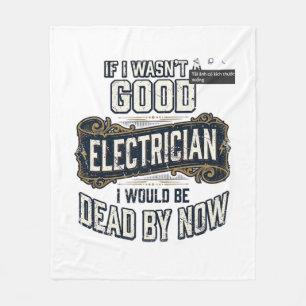 Cobertor De Velo Design de Citação de Gravura Vintage Eletricista E