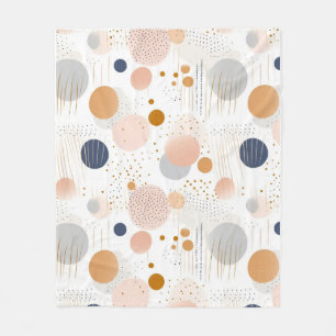 Cobertor De Velo Design de cor azul e Abstrato castanhoFolha