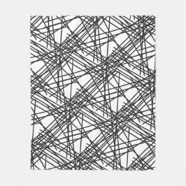 Cobertor De Velo Design de Efeito de Malha em Linha Preta