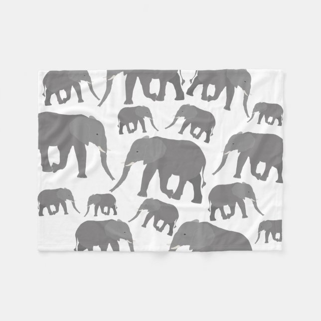 Cobertor De Velo Design de elefante (Frente (Horizontal))