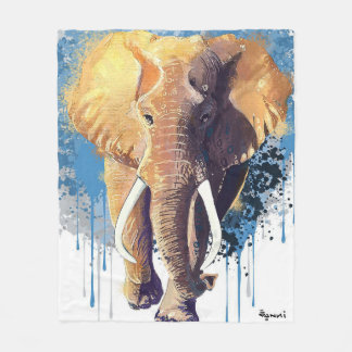 Cobertor De Velo Design de Elefante Africano | Animais selvagens