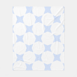 Cobertor De Velo Design de Estrelas em Pastel Branco e Azul Bebê