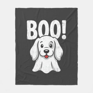 Cobertor De Velo Design de Fantasma de Cachorro Fofo de Halloween B