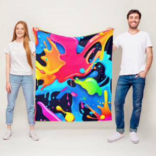 Cobertor De Velo Design de festa de pintura vibrante