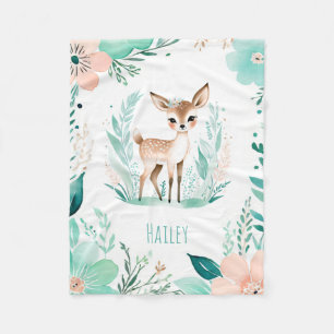 Cobertor De Velo Design de Folha de Bebê Blanket Boho Fawn