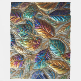 Cobertor De Velo Design de Folhas Iridescentes Inclinadas