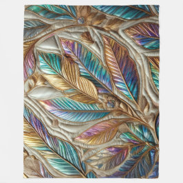 Cobertor De Velo Design de Folhas Iridescentes Inclinadas