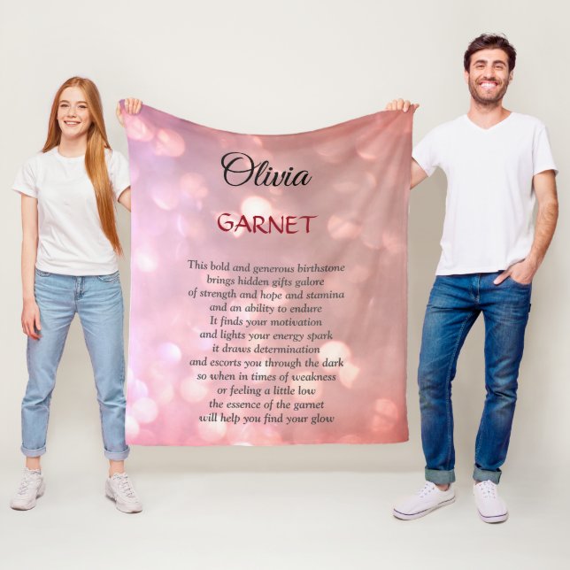 Cobertor De Velo Design de Garnet de Birthstone (In Situ)