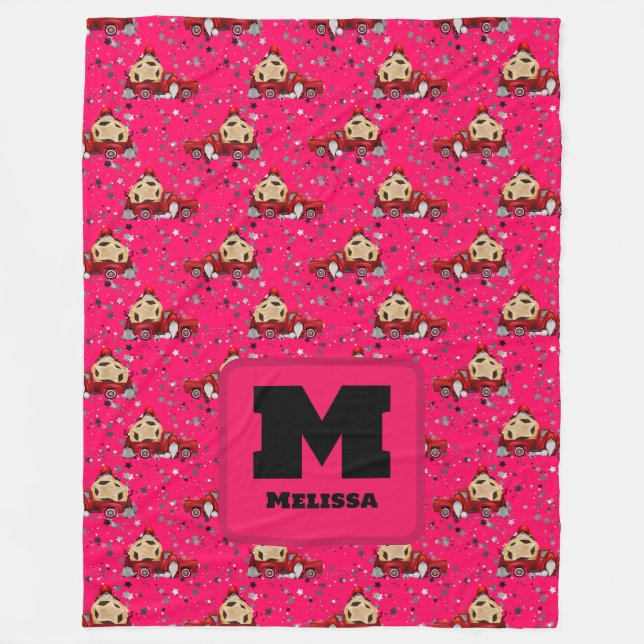 Cobertor De Velo Design de Gnomo e Pickup de Natal (Frente)