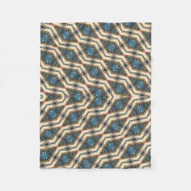 Cobertor De Velo Design de Jardim Oculto Azul (Frente)