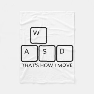 Cobertor De Velo Design de Jogos Wasd - Ícone Teclado para Jogadore