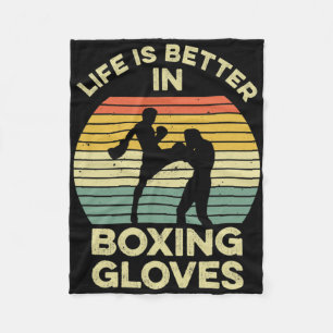Cobertor De Velo Design de Kickboxing para um lutador de Muay Thai