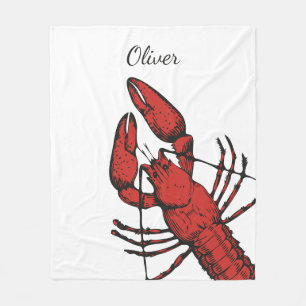 Cobertor De Velo Design de lagosta vermelha, estilo de vindima