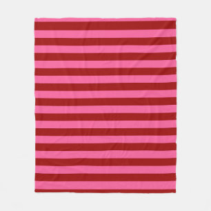 Cobertor De Velo Design de Listras Rosa Vermelho Marinho