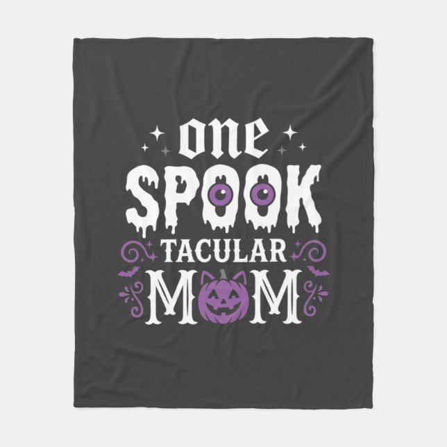 Cobertor De Velo Design de Mãe Espetacular de Halloween_1 (Frente)