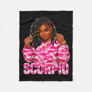 Cobertor De Velo Design de Mulher Negra com Tranças Rainha de Escor
