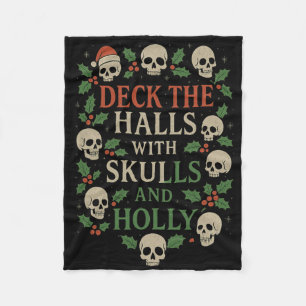 Cobertor De Velo Design de Natal Horrível Para Amantes De Caveira G