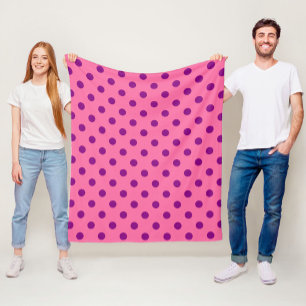 Cobertor De Velo Design De Padrão De Bolinhas Roxo A Rosa