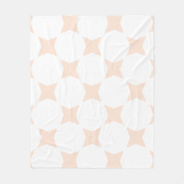 Cobertor De Velo Design de padrão de estrela pastel branca e pêsseg