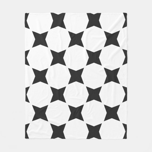 Cobertor De Velo Design de padrão de estrela pastel macio branco e  (Frente)