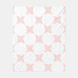 Cobertor De Velo Design de padrão de estrela rosa pastel e branco s