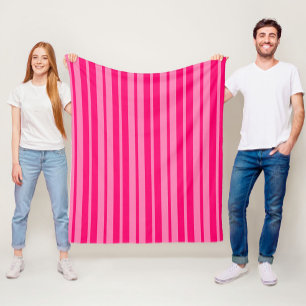 Cobertor De Velo Design de padrão de faixa de Na moda rosa-claro e 